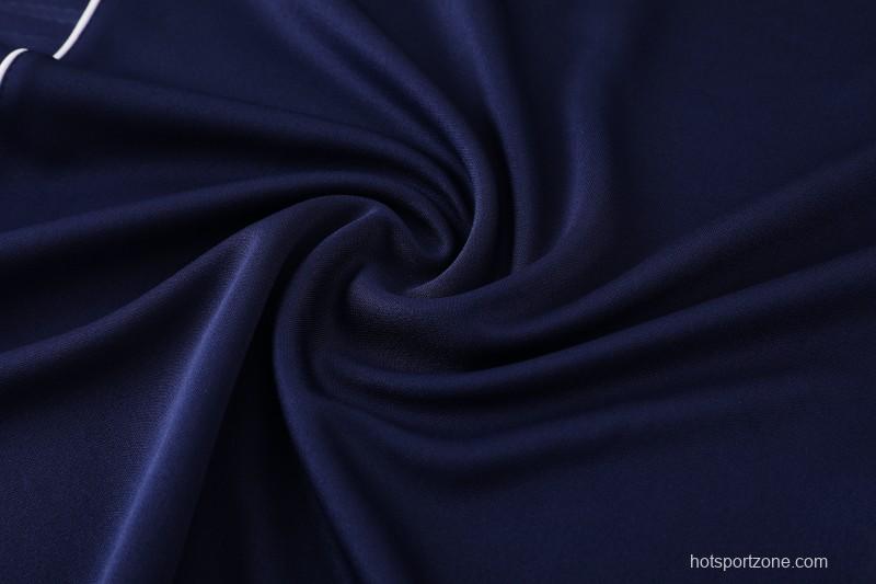 25/26  Adidas Navy Blue Full zipper Jacket Tracksuit+ long pants