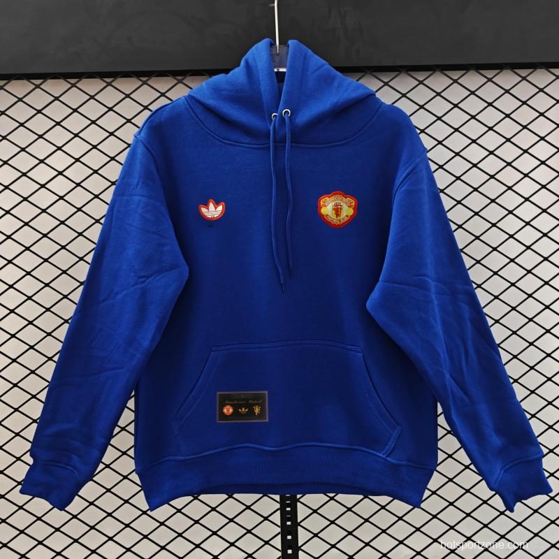 25/26 Manchester United Retro Embroidered Logo Hoodie 9 Colors