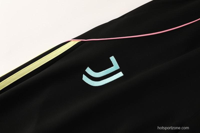 25/26  Juventus Black  Full zipper Jacket Tracksuit+ long pants