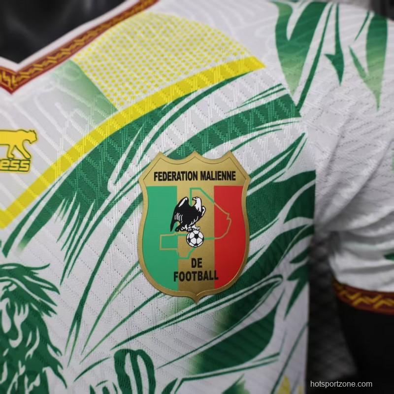 Player Version 2026 Mali Away White with Eagle Pattern Jersey