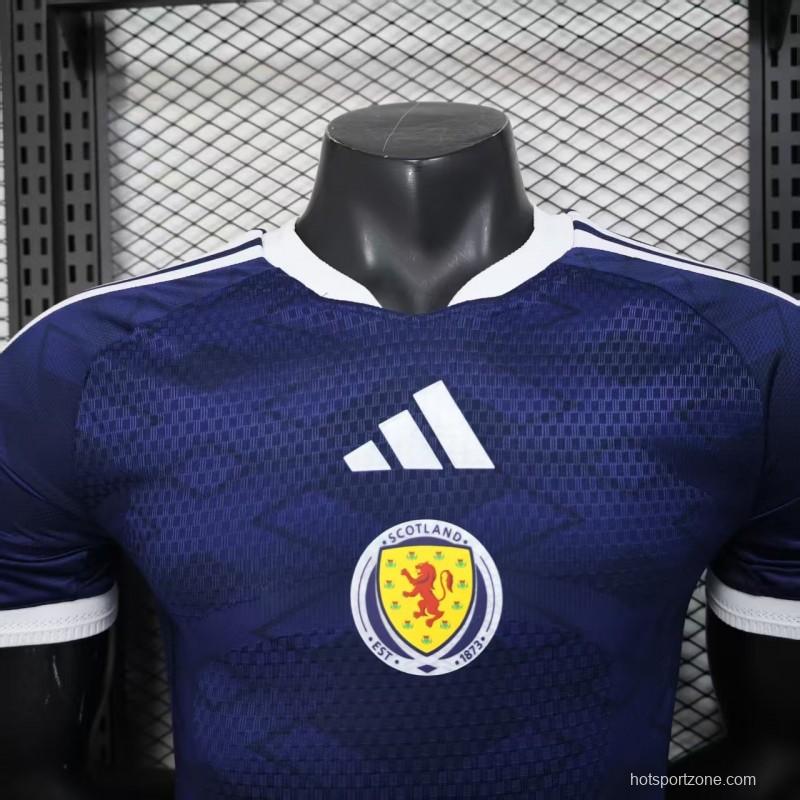2026 Player Version  Scotland Home Navy Blue  Jersey