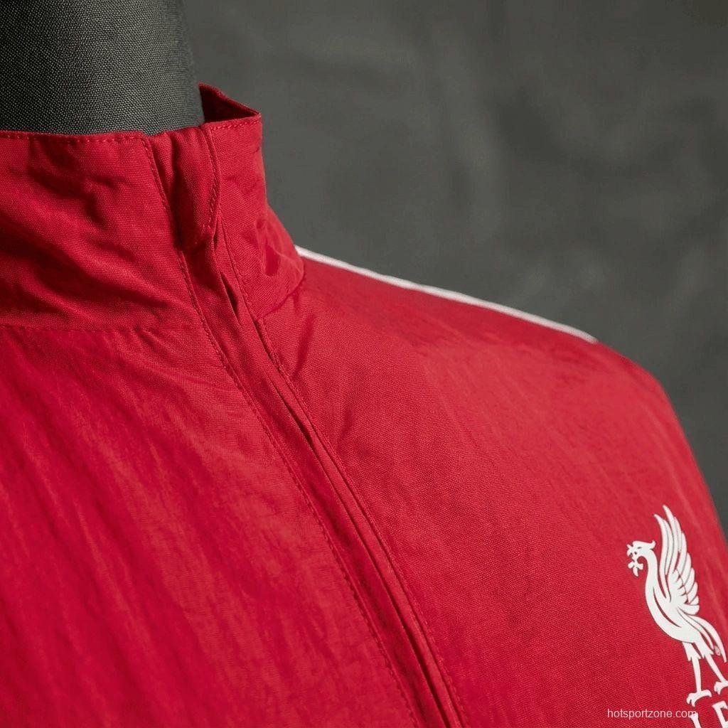 2026 Liverpool Red And White Reversible Full Zipper Jacket