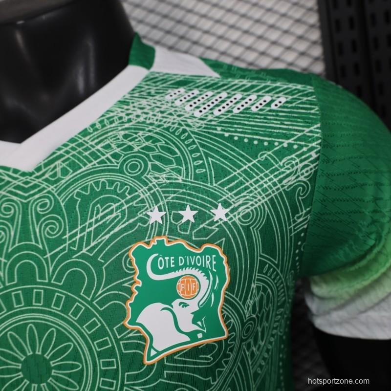 2026 Player Version Ivory Coast Special Edition Green Jersey