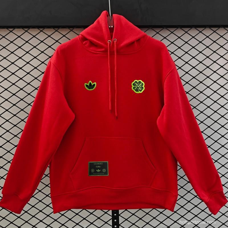 25/26 Celtic Embroidered Logo Hoodie 9 Colors