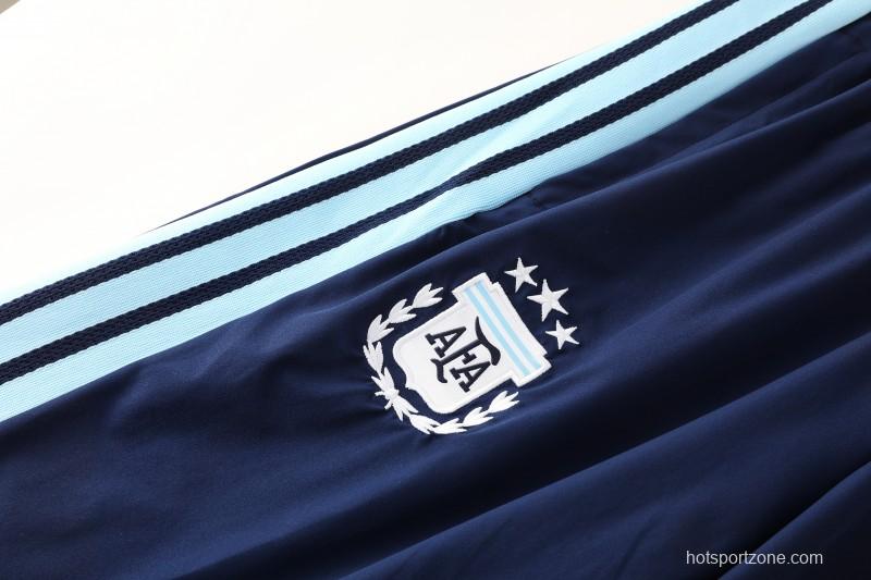 2026 Argentina Navy Blue Full Zipper Jacket + Long Pants