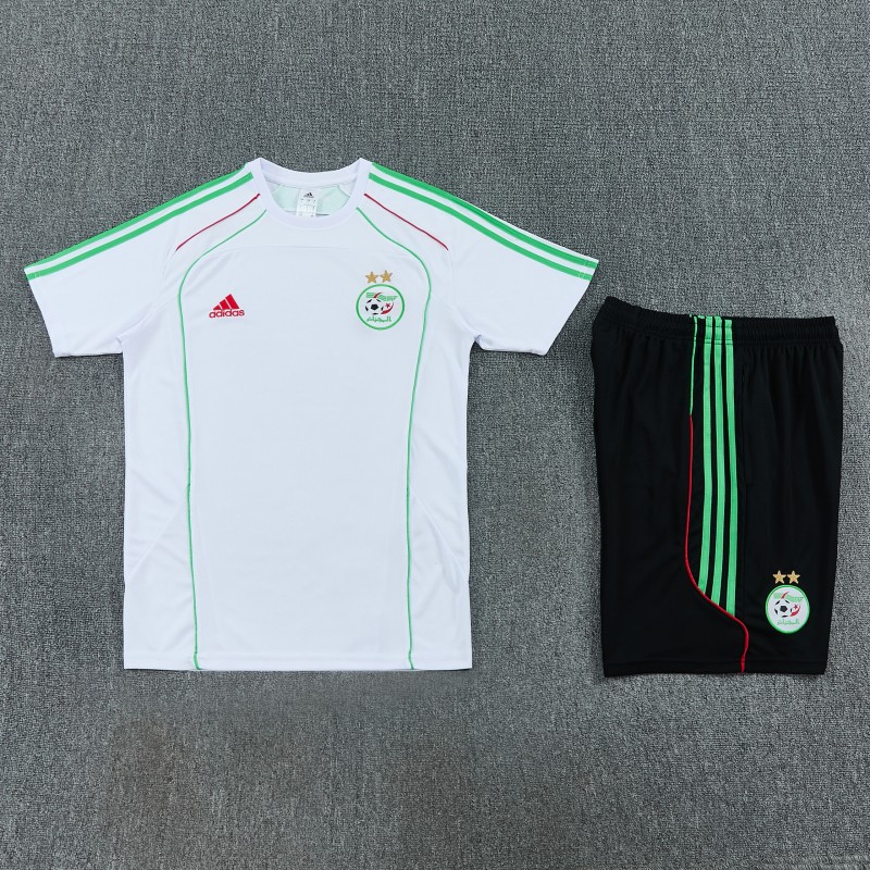 26/27 Algeria White  Short Sleeve+Soccer Shorts