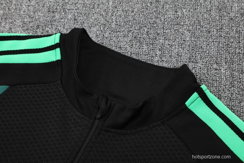 26/27  Mexico Black Half Zipper Jacket Tracksuit + Long Pants