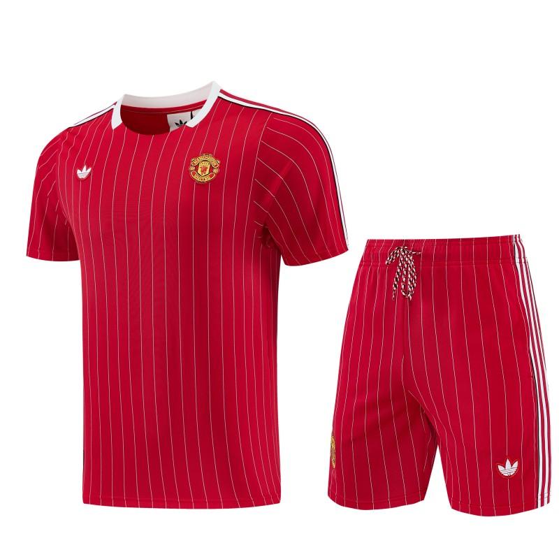 26/27  Manchester United Red Short Sleeve+Soccer Shorts