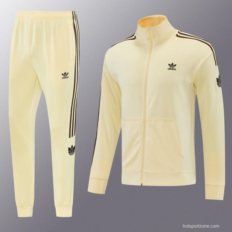 2026  Adidas Apricot Full Zipper Jacket + Long Pants