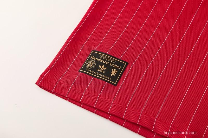 26/27  Manchester United Red Short Sleeve+Soccer Shorts