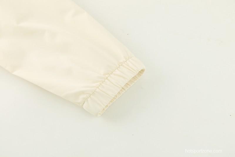 26/27 Liverpool Cream Full Zipper Hooded Jacket Tracksuit + Black Long Pants