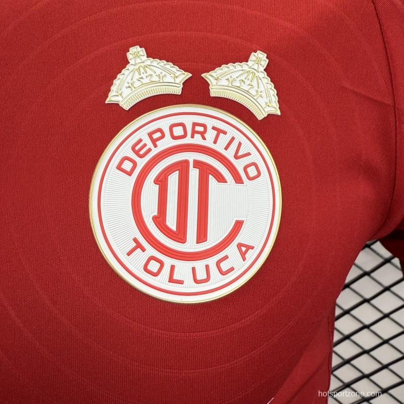 Player Version 26/27 Deportivo Toluca FC New Balance Home Deep Red White Jersey