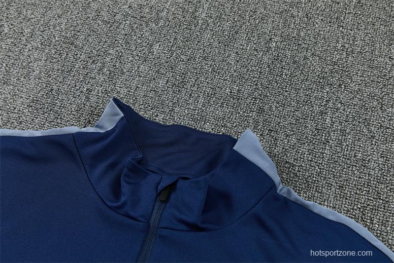 2026 England Navy Blue  Half Zipper Jacket Tracksuit + Long Pants (Nike)