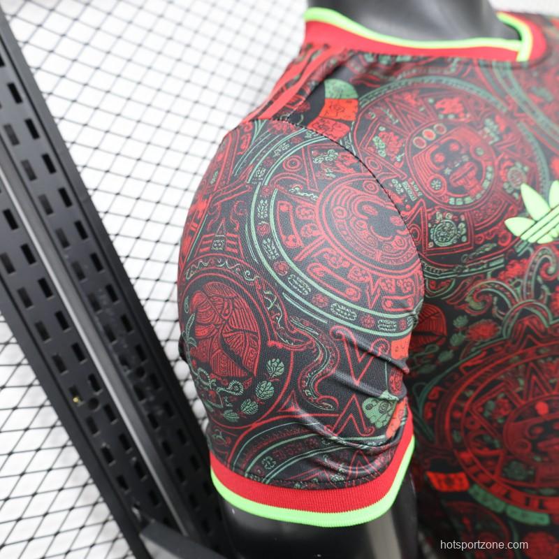 Player Version 2026 Mexico  Black with Aztec Calendar & Day of the Dead Special Edition Jersey