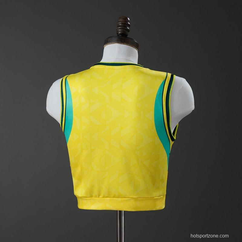 2026 Brazil Women's Crop Tank Top Home Jersey