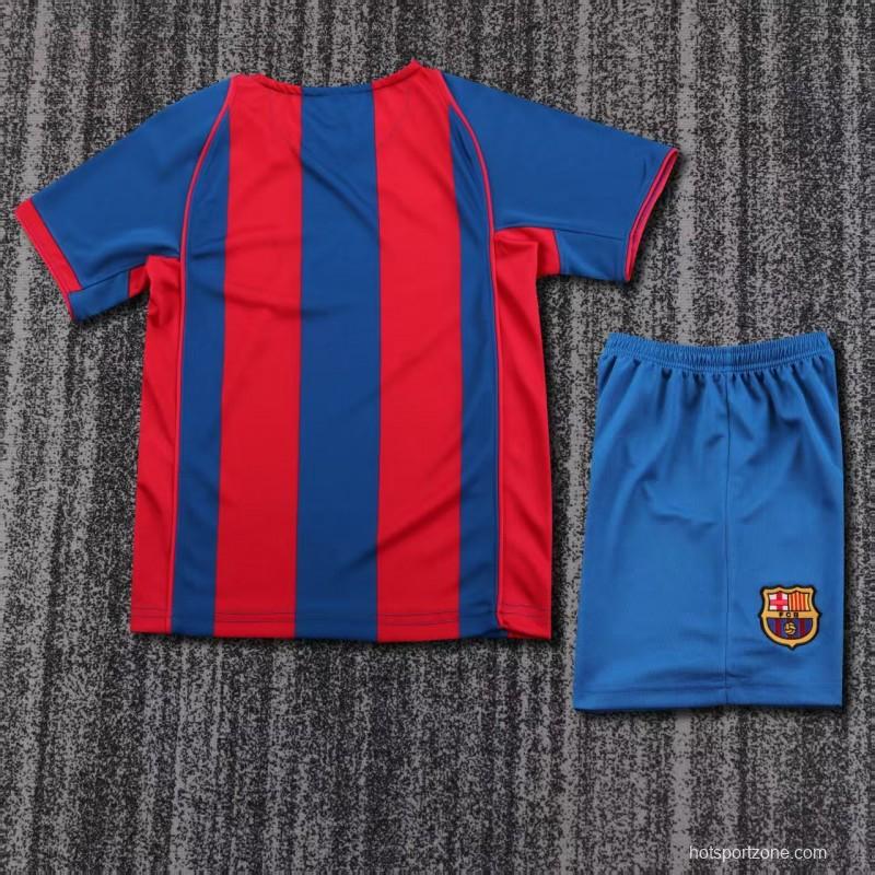 Retro Kids 04/05 FC Barcelona Home Jersey