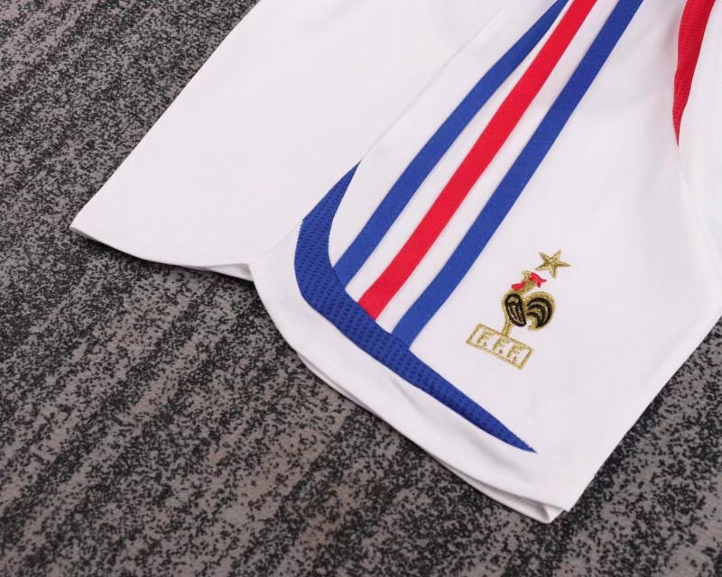 Retro Kids 2006 France White Away Jersey