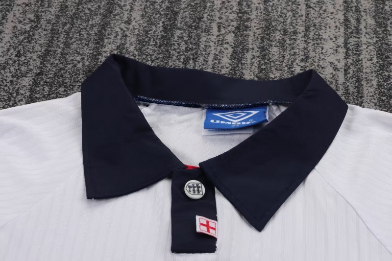 Retro Kids 1998 England Home Long Sleeve Jersey