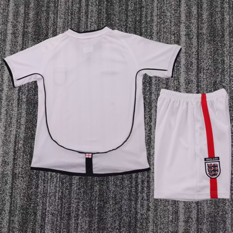 Retro Kids 2002 England Home Jersey