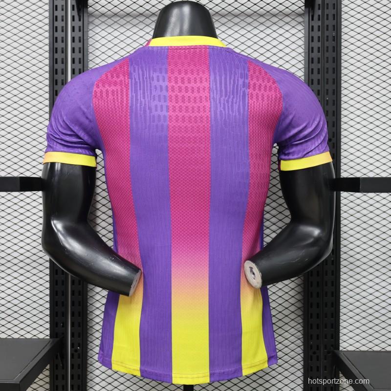 Player Version 26/27 FC Barcelona Third Purple Pink Yellow Stripe  Jersey