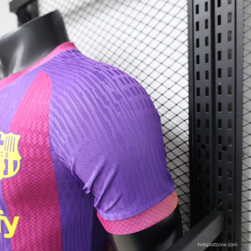 Player Version 26/27 FC Barcelona Third Purple Pink Yellow Stripe  Jersey