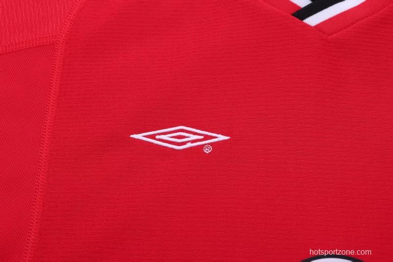 Retro 2000/02 Kids Manchester United Red Home Jersey