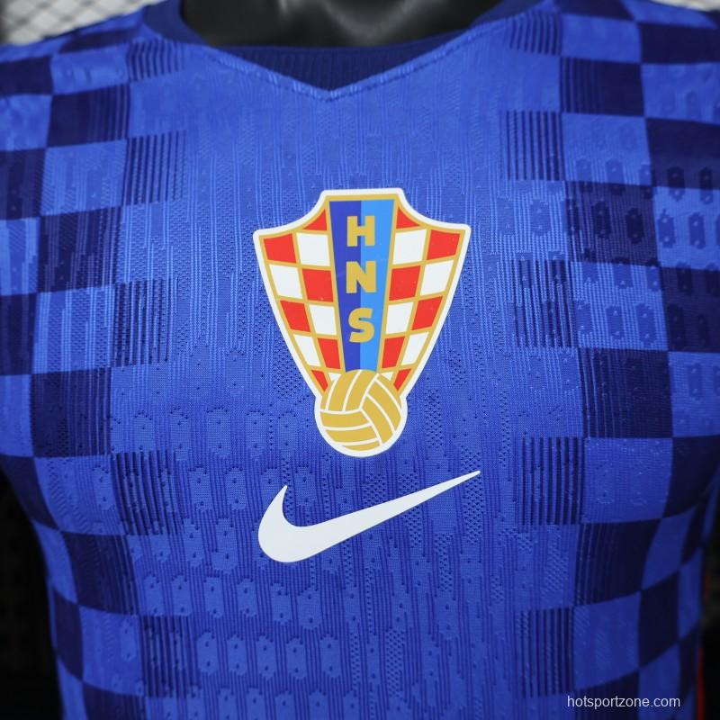 Player Version 2026 Croatia Away Blue  Jersey
