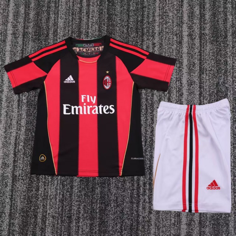 Retro Kids 11/12  AC Milan Home Jersey