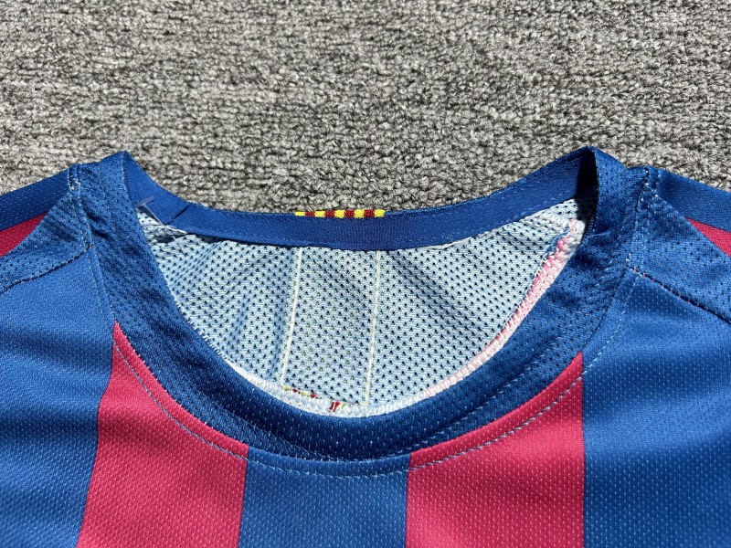 Retro Kids 05/06 Barcelona Home Long Sleeve UCL Jersey