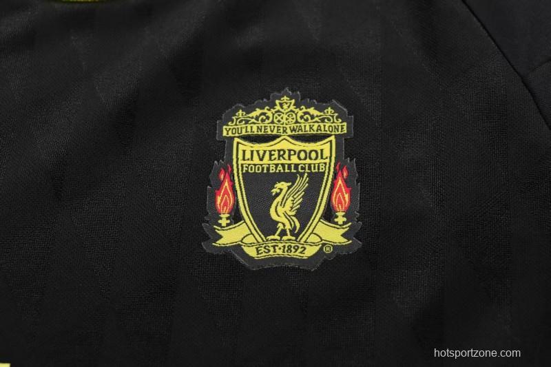 Retro 2010/11 Kids Liverpool Black & Yellow Away Jersey