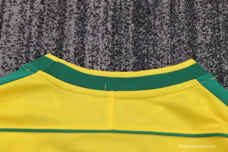 Retro 1998 Brazil Home Long Sleeve Jersey
