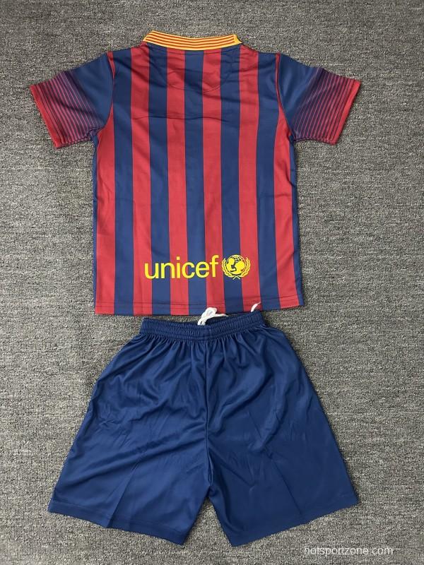 Retro Kids 13/14 FC Barcelona Home Jersey