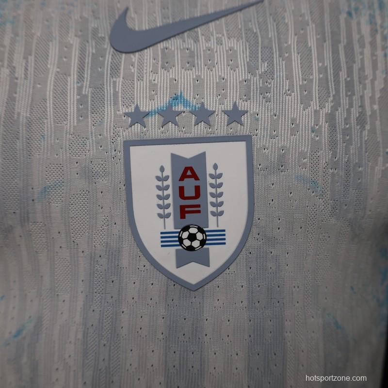 Player Version 2026 Uruguay Away Special Edition White  Jersey