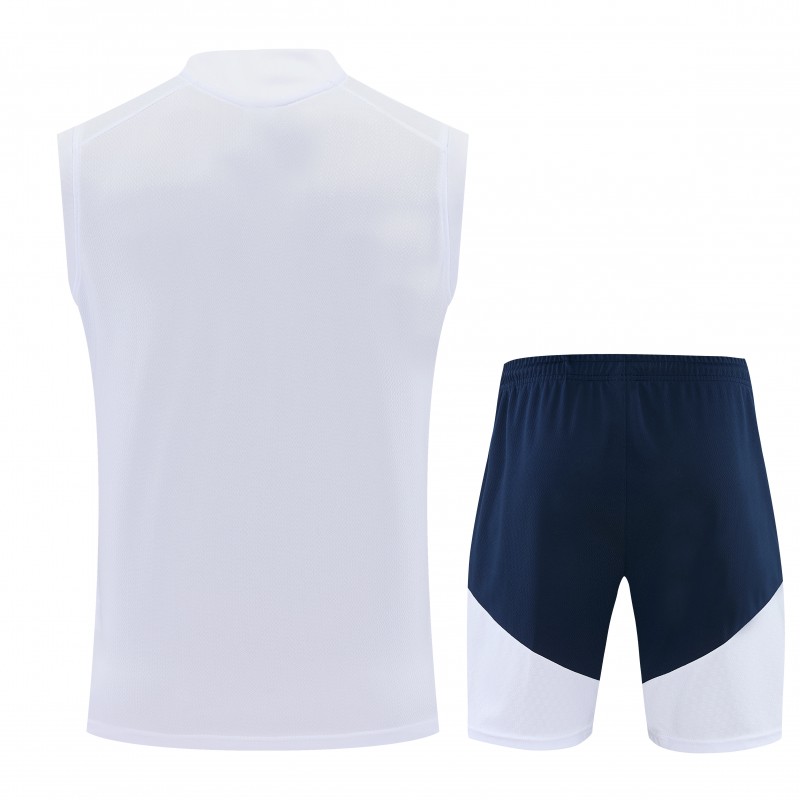 26/27 Real Madrid  White Sleeveless Vest Tracksuit + Short Pants