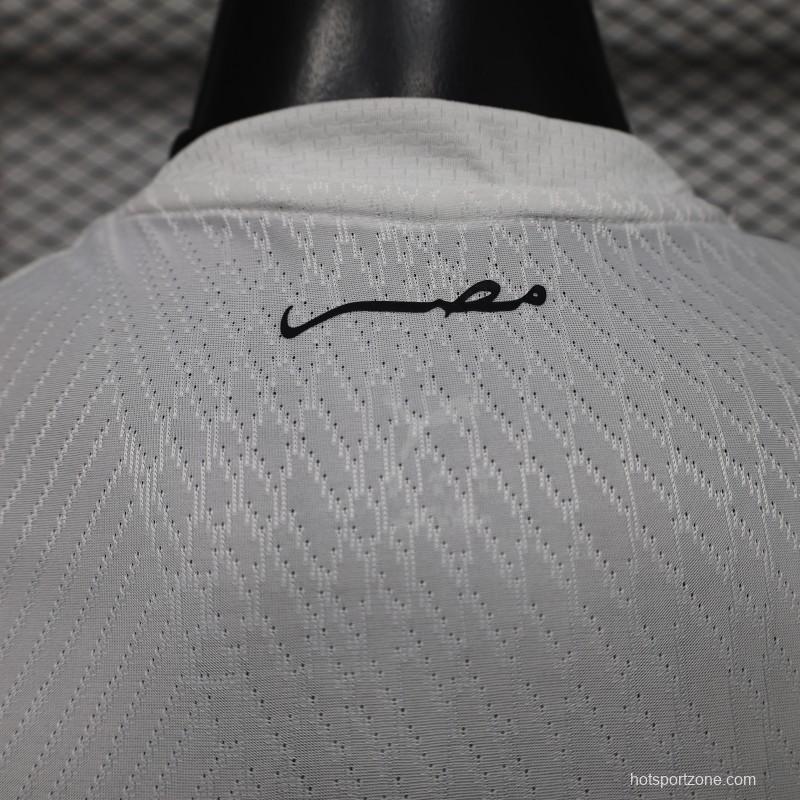 Player Version 2026 Egypt White with Grey  Away Jersey