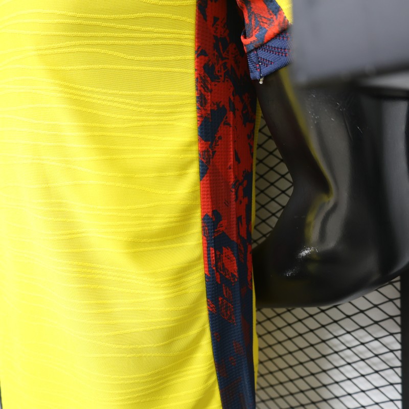 Player Version 2026 Ecuador Yellow with Tonal Wave  Home Jersey