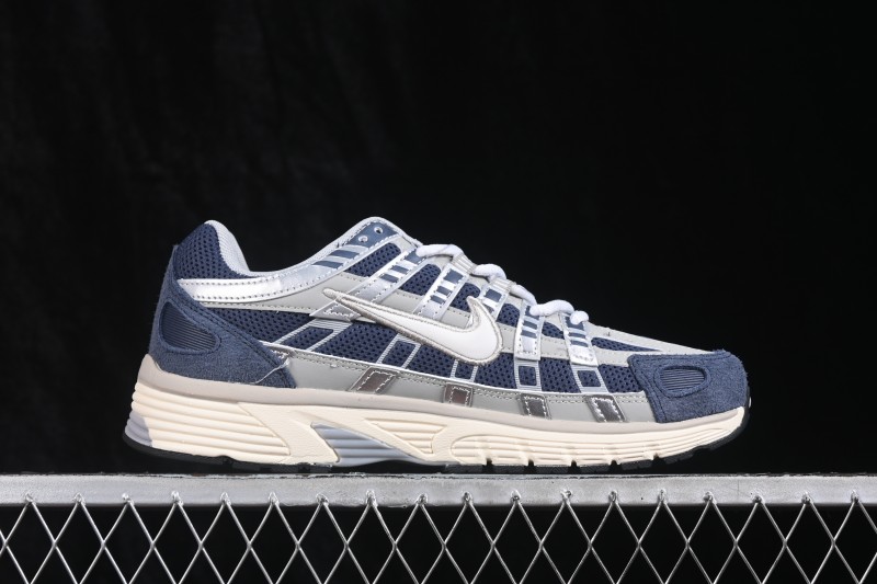 Nike P-6000 SE Retro Running Sneakers with Layered Design and Lightweight Comfort - IU7549-400