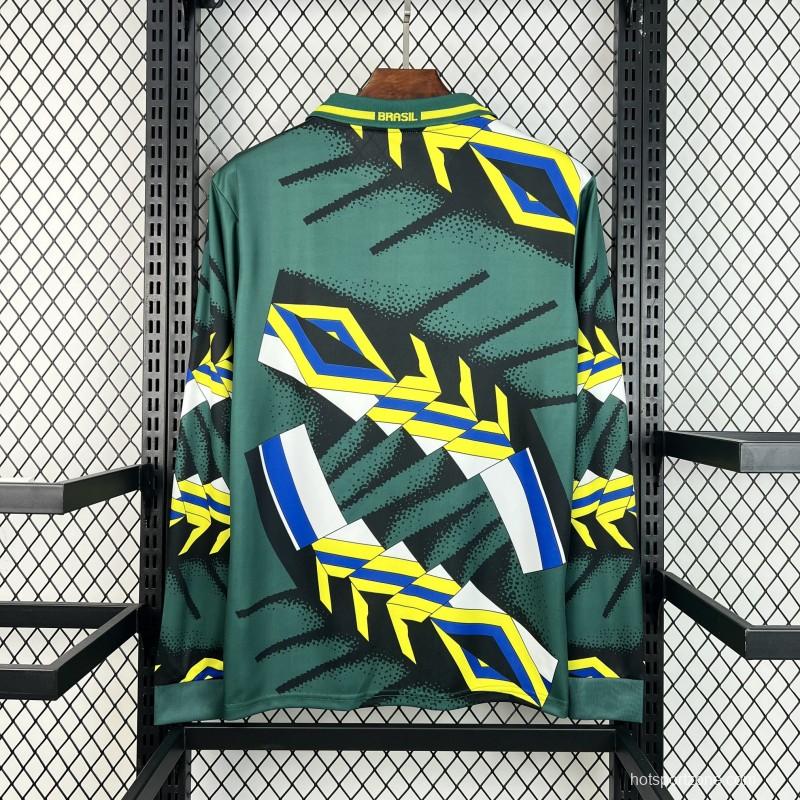 1994 Retro Brazil Goalkeeper Long Sleeve Jersey