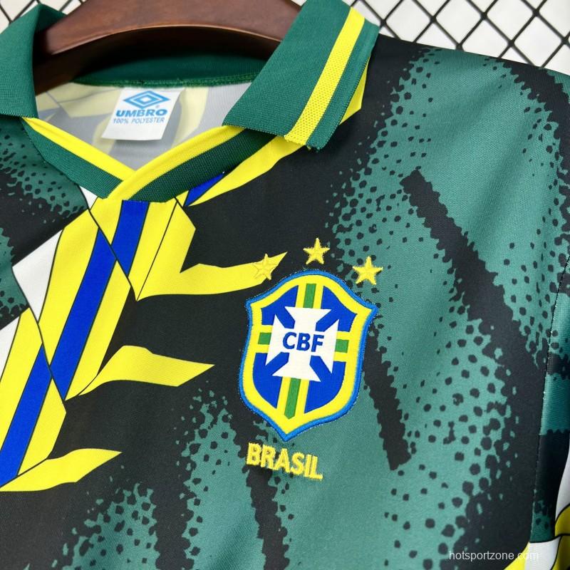 1994 Retro Brazil Goalkeeper Long Sleeve Jersey