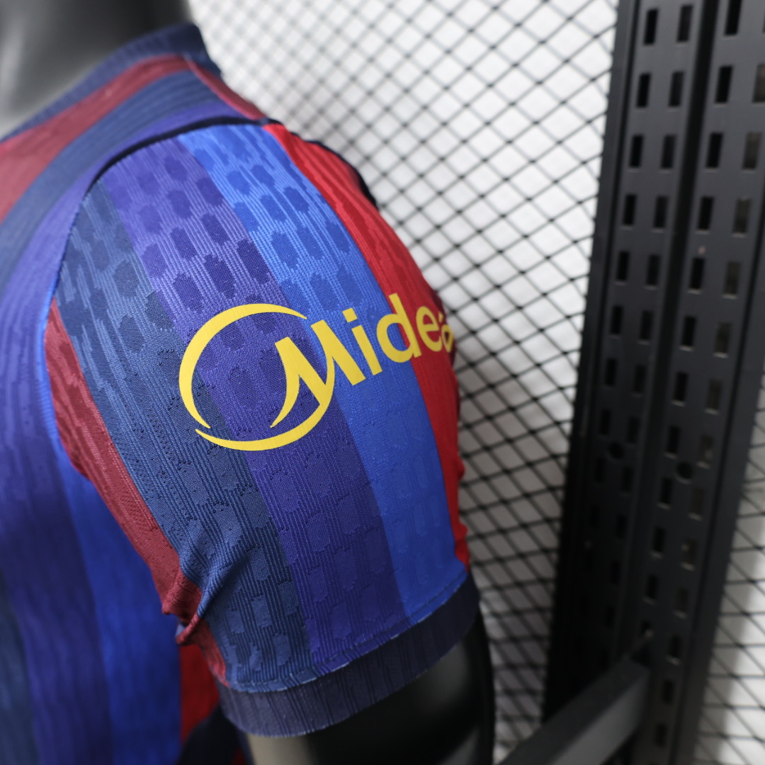 Player Version 26/27 FC Barcelona Deep Blue & Red Stripe  Home Jersey