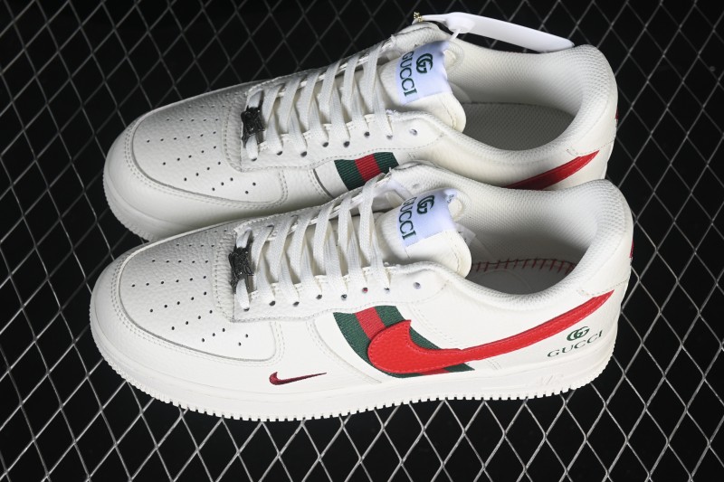 Nike Air Force 1 '07 Low Gucci Collaboration White/Red/Green Casual Sneakers - XY9025-015