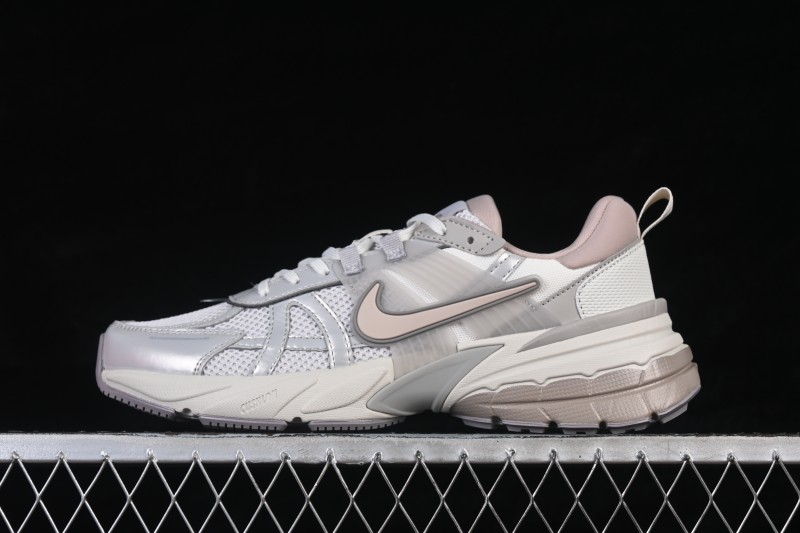Nike V2K Run Retro Low-Top Running Shoes with Cushlon Foam and Shock Absorption - FD0736-011