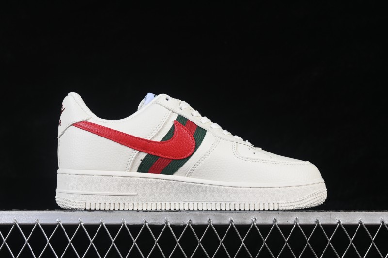 Nike Air Force 1 '07 Low Gucci Collaboration White/Red/Green Casual Sneakers - XY9025-015