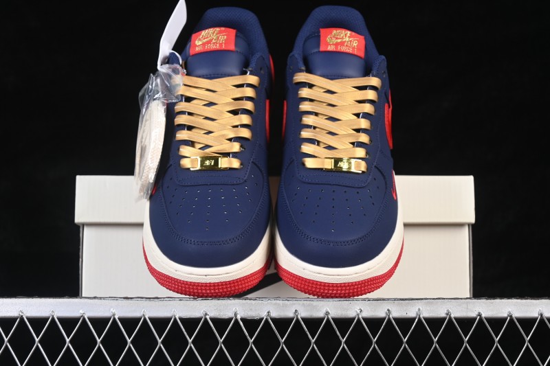Nike Air Force 1 '07 Low Basketball Sneakers with Classic Design and Metallic Accents - NH0601-529