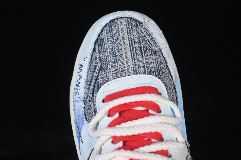 Nike Air Force 1 '07 Low Hand-Drawn Sneakers with Indigo-Dyed Denim and Leather Upper - FB0607-707