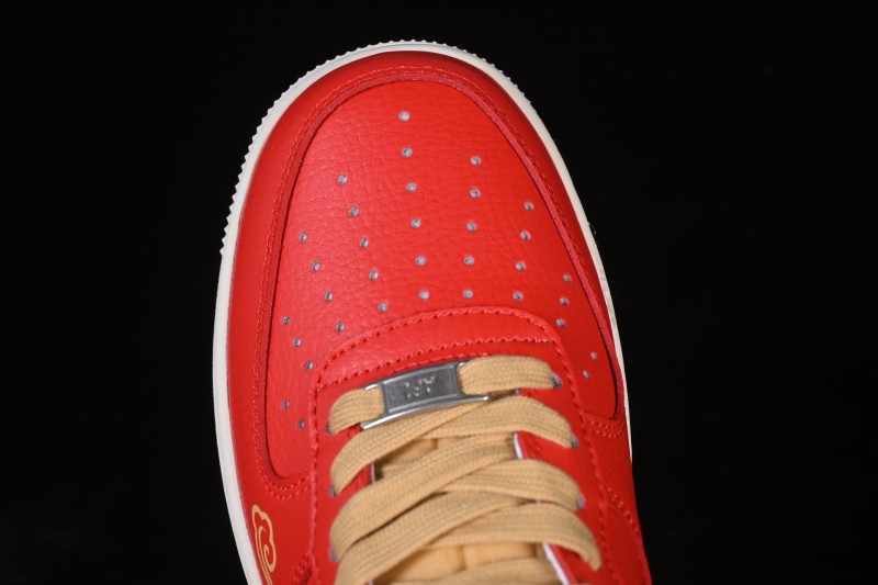 Nike Air Force 1 '07 Low Lunar New Year Limited Edition Casual Sneakers with Suede Gold Swoosh - XD0028-012