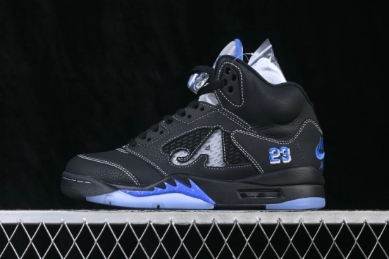 Nike Air Jordan 5 Retro x Awake NY Black Metallic High-Top Sneakers - DV4982-004