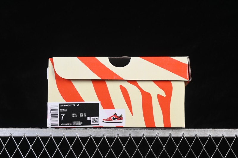 Nike Air Force 1 '07 Low Year of the Horse Limited Edition Cloud Pattern Black Red Casual Skateboarding Shoes - MZ9588-818