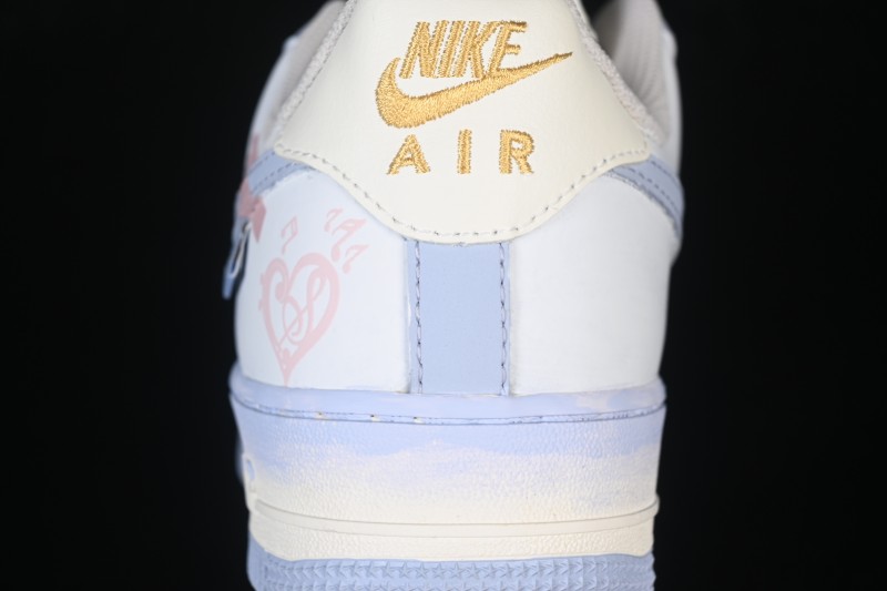 Nike Air Force 1 '07 Low Spring Field Hand-Drawn Casual Sneakers with Gradient Leather and Embroidery Details - DB3301-171