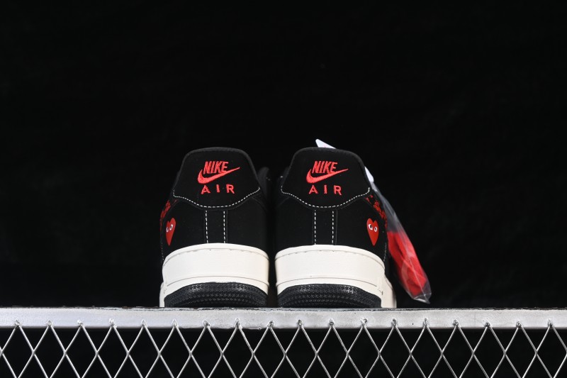 Nike Air Force 1 '07 Low x Comme des Garcons Play Black Heart Sneakers - LD1999-007